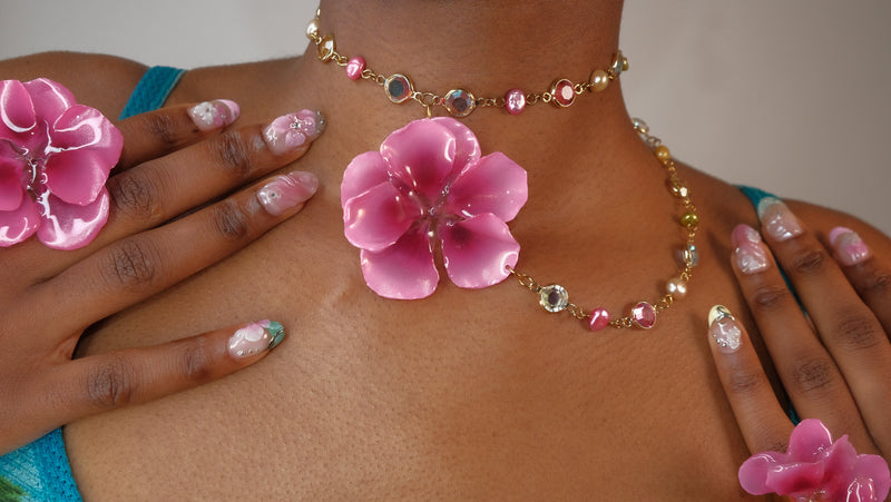 Flower Crystal Necklaces