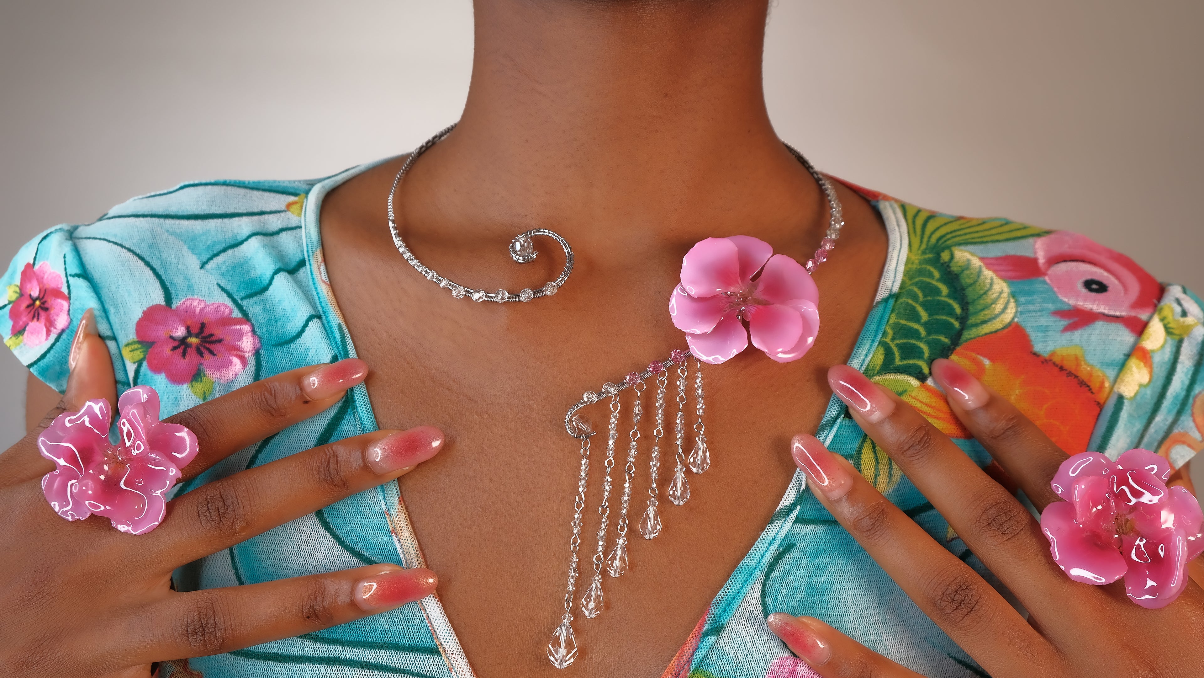 Crystalline Waterfall Collar