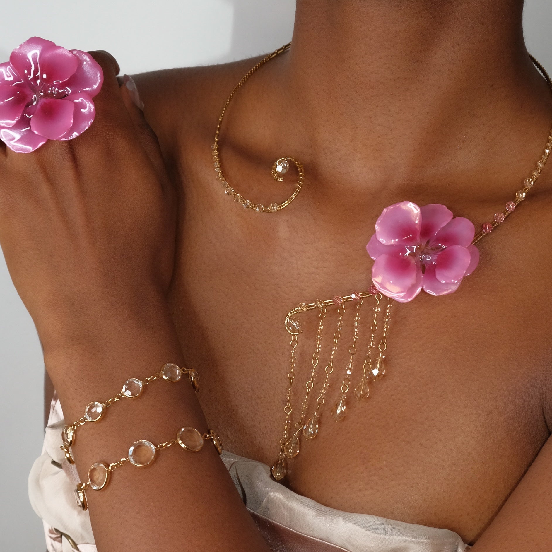 Crystalline Waterfall Collar